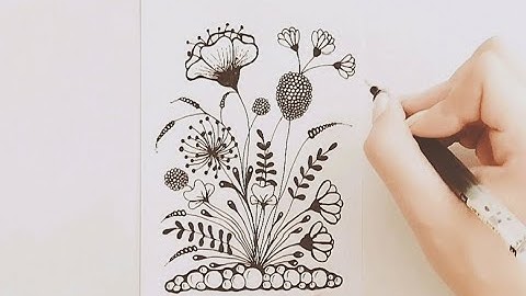 Drawing idea for beginners 🔸Flower drawing 🔸Doodle 🔸Zentangle
