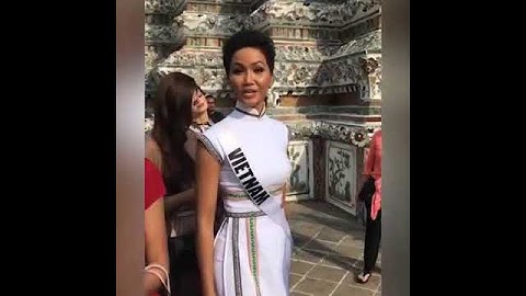 H HEN NIÊ tỏa sáng rực rỡ tại Miss Universe 2018 với tà áo dài độc nhất vô nhị
