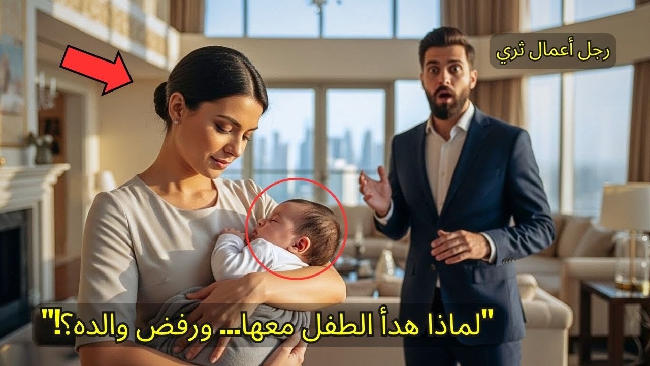 جاءت لتنظّف الشقّة… فهدأ الطفل بين يديها في ثوانٍ! وعندما شاهده رجل الأعمال تغيّر كل شيء!
