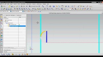 Training tutorial for CAM 2D toolpath in NX 8.5 for Finishing planer profile