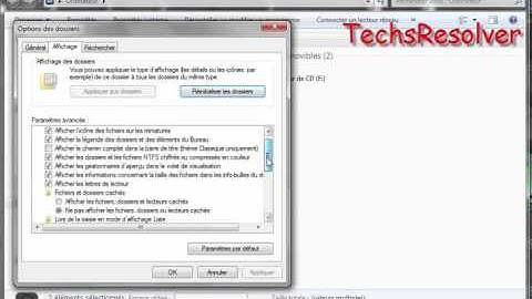TUTO: how to show or hide Hidden Files & Folders and File Extensions in windows 7