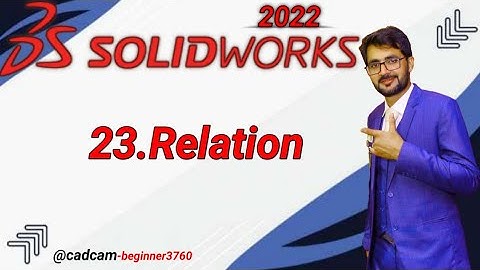 SolidWorks Tutorial in Urdu/Hindi 23.Relation