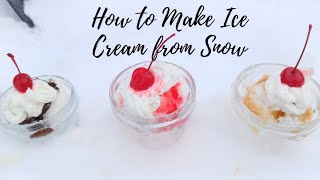 Snow Cream Sundae 🍨 2 Ingredients Ice Cream 🍧 How to make Snow Ice Cream