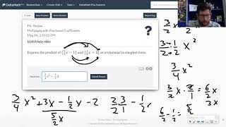 DeltaMath Multiply Binomials with Fractional Coefficients Answers