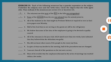 Lesson 22   make verbs agree after expressions of quanitity