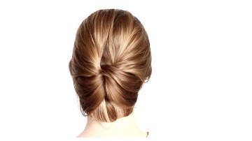 😍  EASY 2 Minute rolled chignon bun hair tutorial