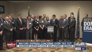 Pence 'open' to replacing local funds for tax cut