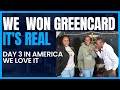 Our parents won greencard day 3 in USA