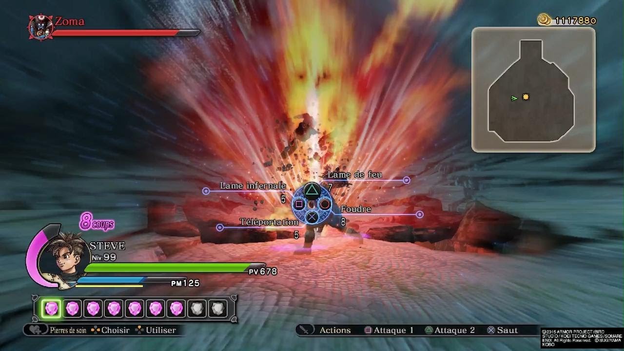 Dragon Quest Heroes. Boss Zoma vaincu en solo niv 99 🔥🔥🔥💪💪💪🚀⚜️⚜️⚜️🔱🔱🔱. 
