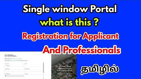 Single window portal in tamil-registered professionals and applicants in tamil-online approval