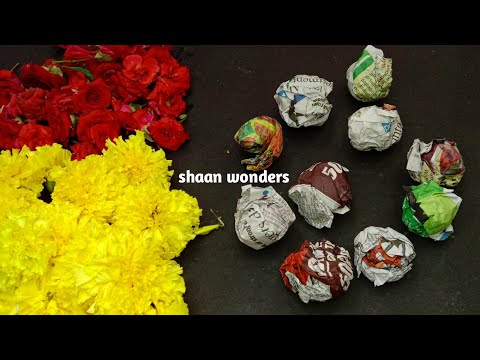 Amazing Festival Decoration ideas using flowers and newspaper/Varalakshmi pooja decor/Haldi