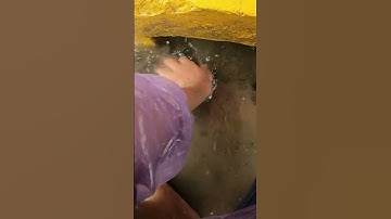 Unclogging Culvert Drain #remove #drain #satisfying #unclog #shorts