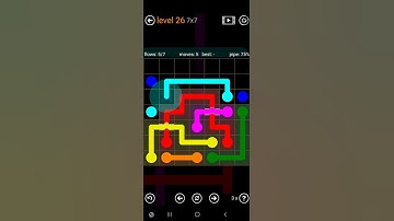 How To Solve Flow Free Bridges Sampler Level 26 7x7 Board Medium Walk Through Solution Walkthrough