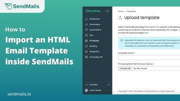 Import Custom Email HTML Templates in SendMails.io