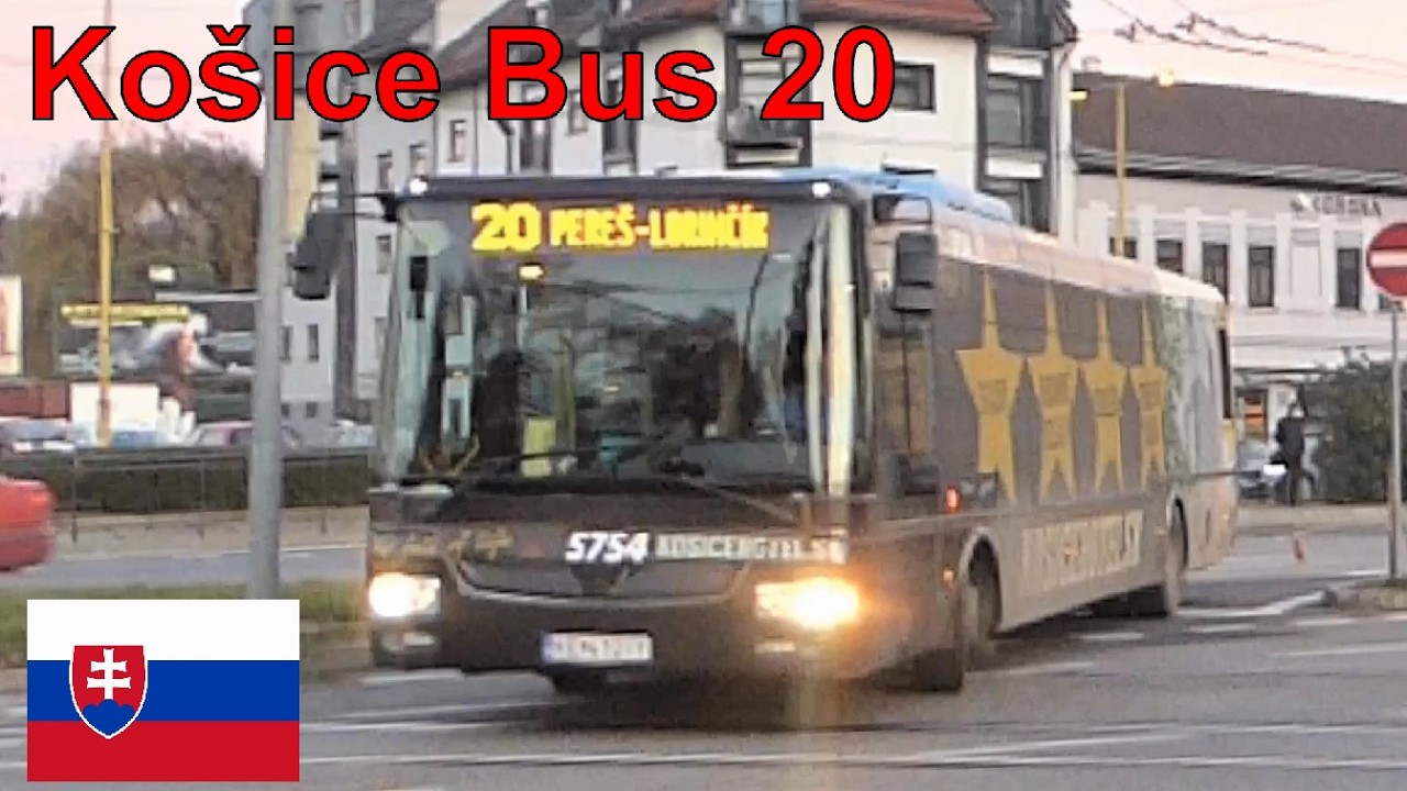 Bus MHD ride in Košice (Jazda Autobusom MHD v Košiciach) Linka 20