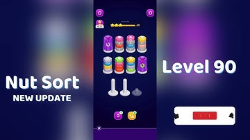🧩 Nut Sort Level 90 Walkthrough | Step-by-Step Guide 🎮 | Mini Boss
