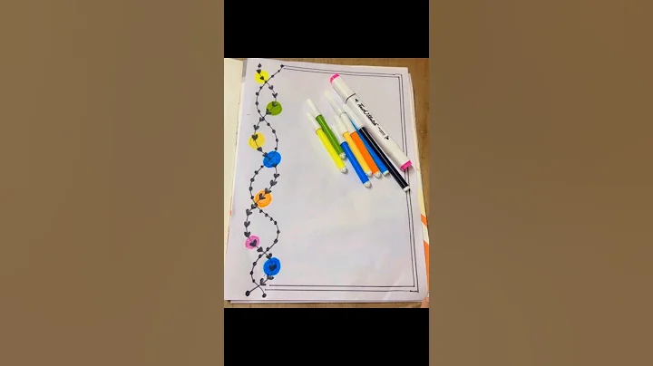 Border Designs || Assignment, Project, Notebook Cover Page Design #Shorts #art #trending