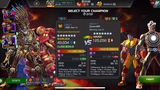 AW Season 61. Warlock vs Havok on Node 40 Obstinate Charge/ Mix Master #mcoc