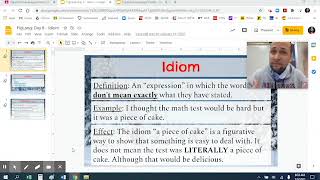 Figurative Language: Idiom  (review mini-lesson/activity) Figurative Language Simile Review Mini Lesson Activity