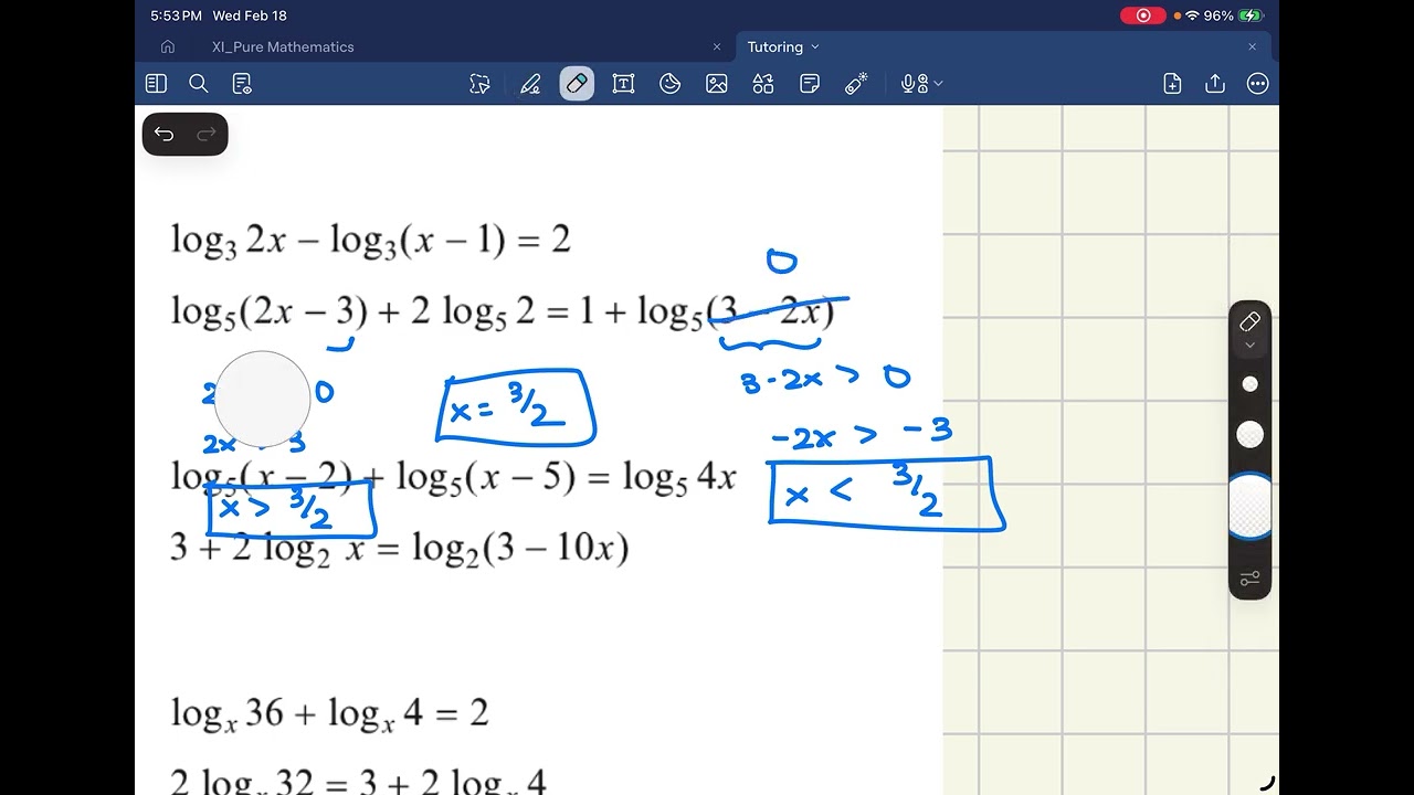 1.4 Solving Logarithmic Equations