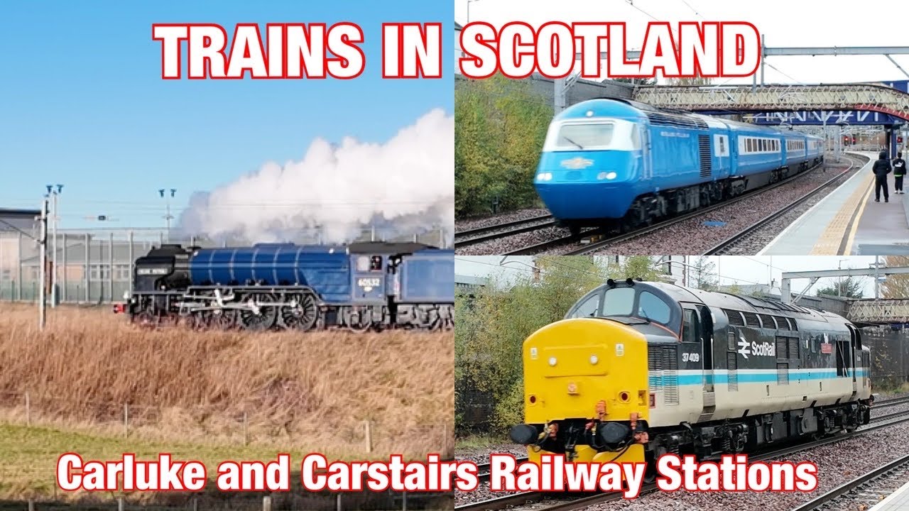 Trains in Scotland | Carluke | Carstairs | West Coast Mainline | #trainspotting #westcoastmainline 