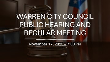 November 17, 2025 Public Hearing and Regular Meeting