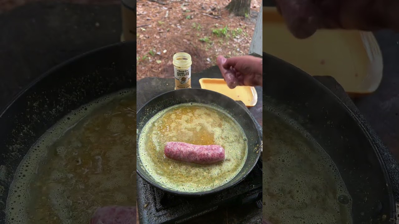 Cooking a wiener #fishing #cooking #outdoors