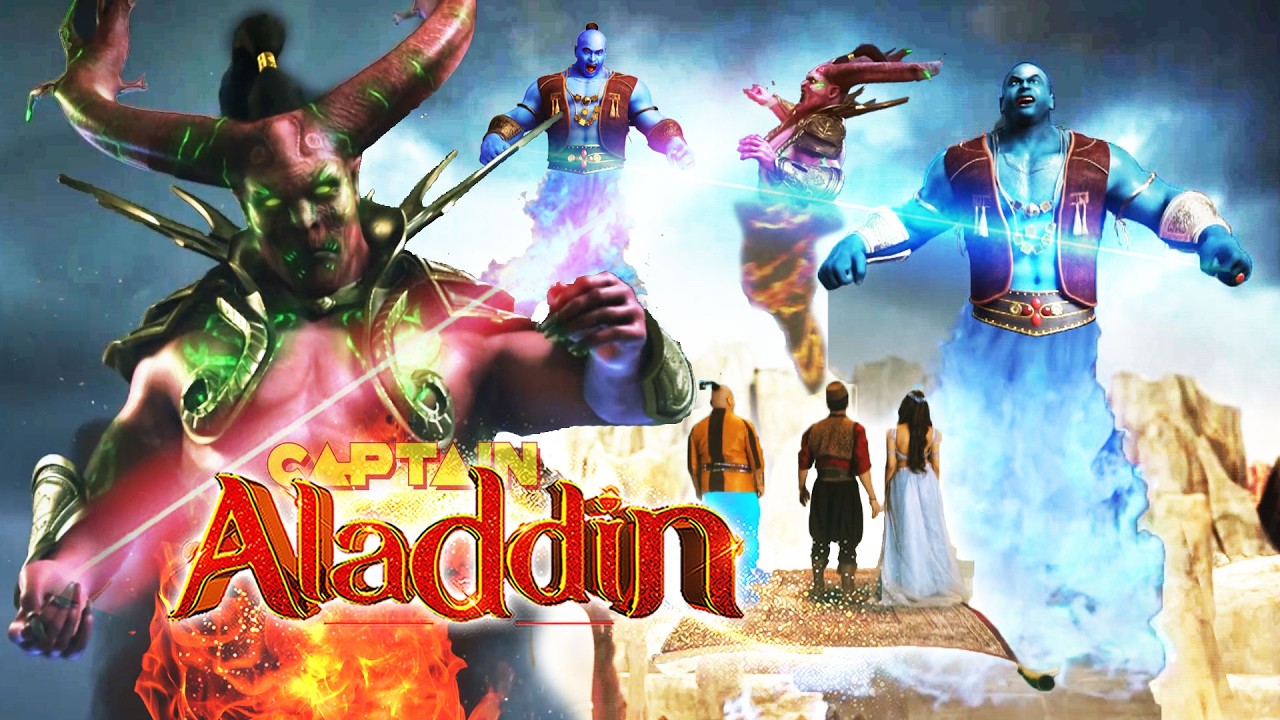 महा एपिसोड - काले चिराग के जीन और जीनु में हुआ मुकाबला | Aladdin & the Enchanted Lamp #aladdin