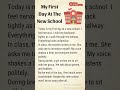 Learn English With A Short My First Day At The New School | Improve Your English #learnenglish