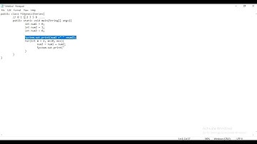Print Fibonacci Series using java in Hindi