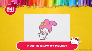 How to draw My Melody | Draw Hello Kitty's friends