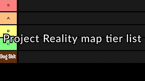 Project Reality Map Tier List