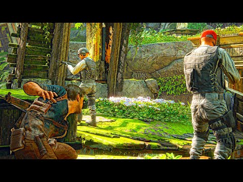 Uncharted 4 Remastered — No Kills / No Detections Crushing Stealth: WATER FEATURES & JUNGLE | PS5