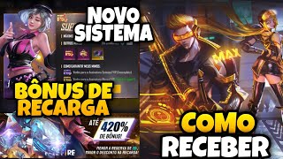 FF MAX ABERTO! COMO PEGAR AS RECOMPENSAS, NOVO SEMANAL VALE APENA? BÔNUS DE RECARGA E MAIS FREE FIRE