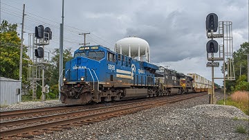 NS 8098 (Conrail Heritage Unit) Leads An EXTREMELY Short NS 27P With NS 1074 Trailing! 9/26/22