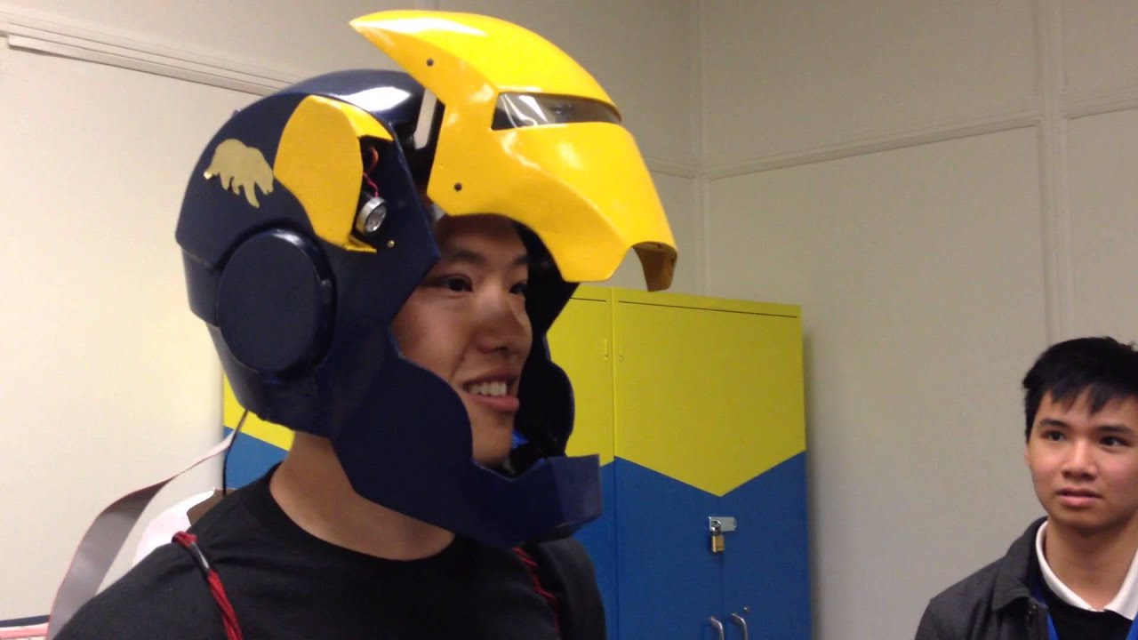 Me 102b project demonstration voice activated iron man helmet youtube