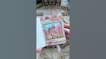 ASMR journal mini triple spread Sakura🌸🌙✨🍵🐈|#asmr #scrapbooking #journal #fyp #diy #sakura