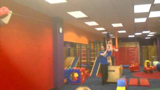 Henry Zip-Lining At Mygym Pt 2 - April 14 2013