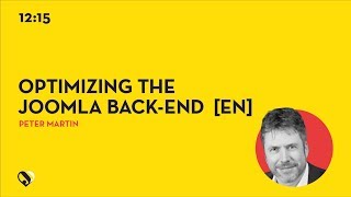 JD19DE  - [EN] Optimizing the Joomla Back-end