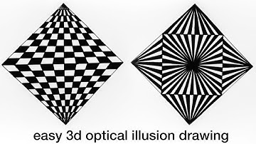 Easy drawing tricks you should try ✏️ | 3D Square Geometric Pattern Art Tutorial 🌈