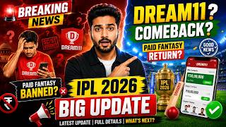 Dream11 Comeback Latest Update | Will Paid Fantasy Return in IPL 2026? Fantasy Cricket Big News screenshot 3