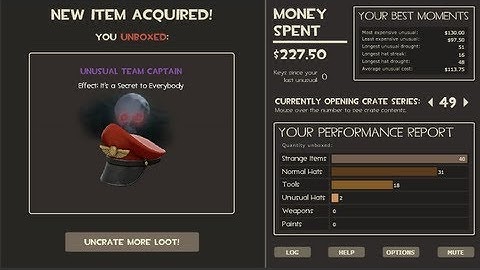 TF2:UNCRATING 7 UNUSUALS(CRATE SIMULATOR).