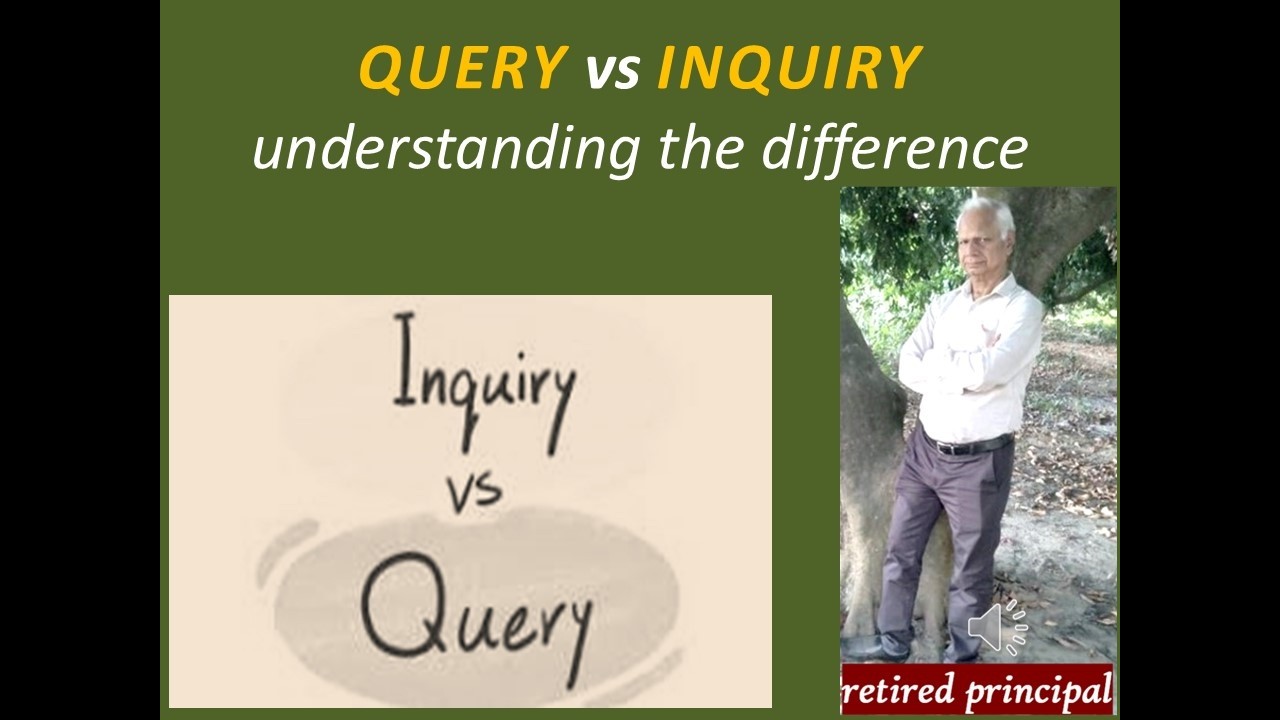 Query vs Inquiry - difference - YouTube