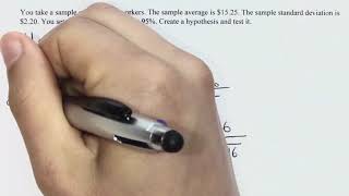 Question 6.7 Hypothesis test when population standard deviation is unknown – p-value method