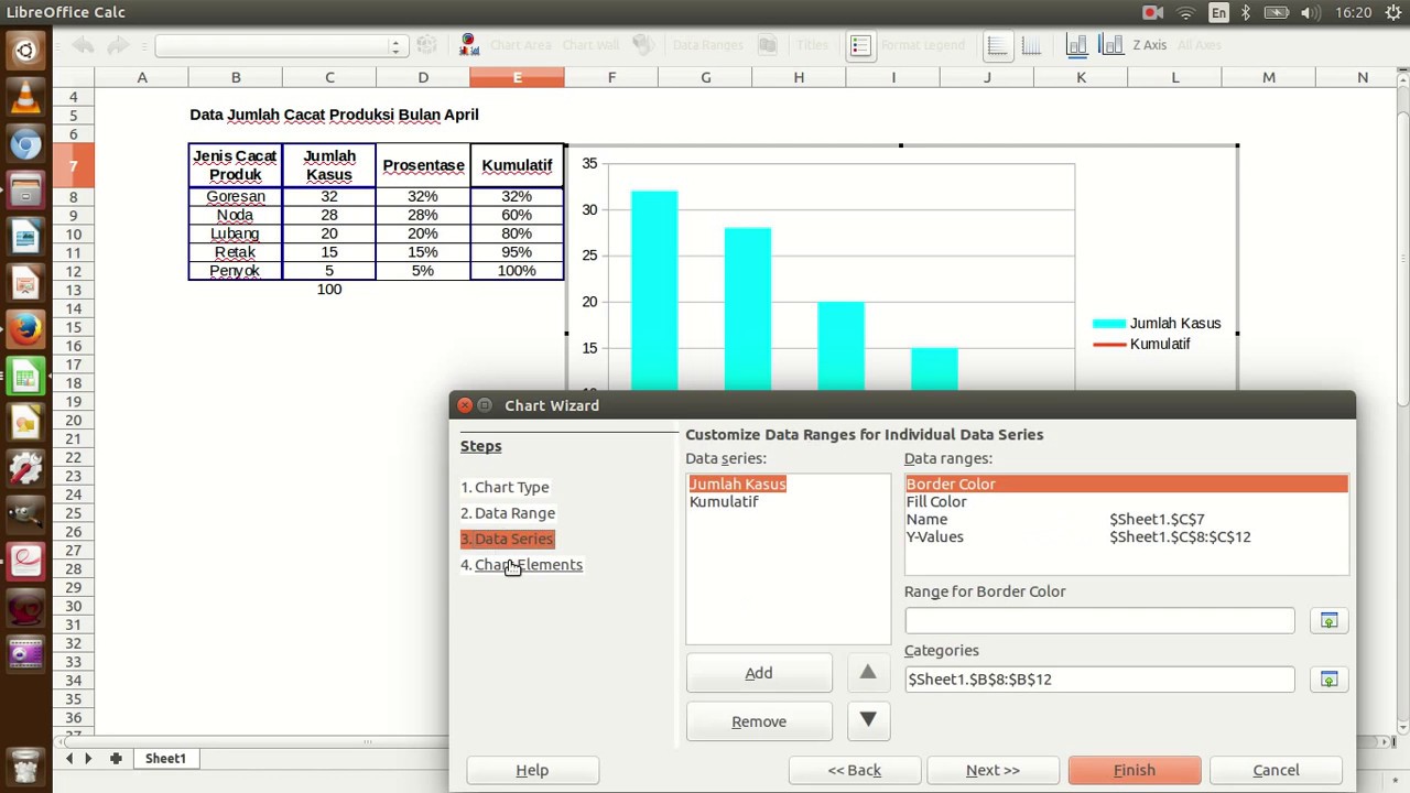 Create Pareto Chart Cara Membuat Diagram Pareto Youtube
