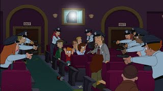 Futurama: Fry and his brother got caught watching PG-13 movie.