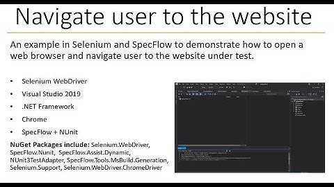 Open the website under test by using Selenium and SpecFlow using C# - Part 2