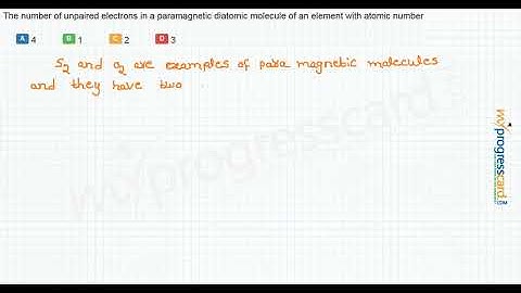 The number of unpaired electrons in a paramagnetic diatomic molecule