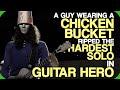 A Guy Wearing a Chicken Bucket Ripped The Hardest Solo In Guitar Hero (The Fact Fiend Band)