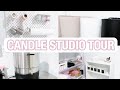 CANDLE STUDIO TOUR | MY AT HOME CANDLE BUSINESS STUDIO | NEW CANDLE STUDIO SETUP